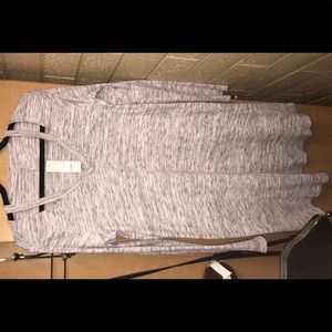 Pink and Grey Sweater Dress